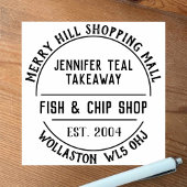 Rubberstempel voor vis en chips