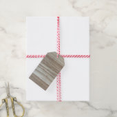 Rubberwood Wood Grain Cadeaulabel (Met Touw)