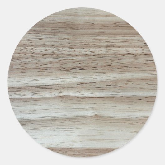 Rubberwood Wood Grain Ronde Sticker (Voorkant)
