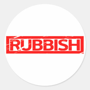 Rubbish Stamp Ronde Sticker