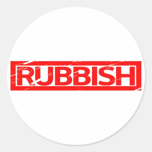 Rubbish Stamp Ronde Sticker (Voorkant)