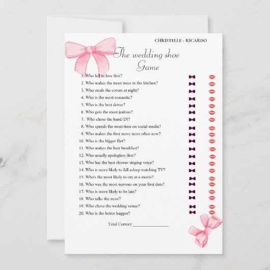 Rubbon Knoop Bruid & bruidegom Vrijgezellenfeest G Aankondiging (Voorkant)