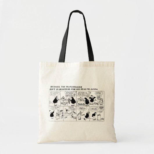 Rube Goldberg Watchmaker stripstrip Tote Bag (Voorkant)