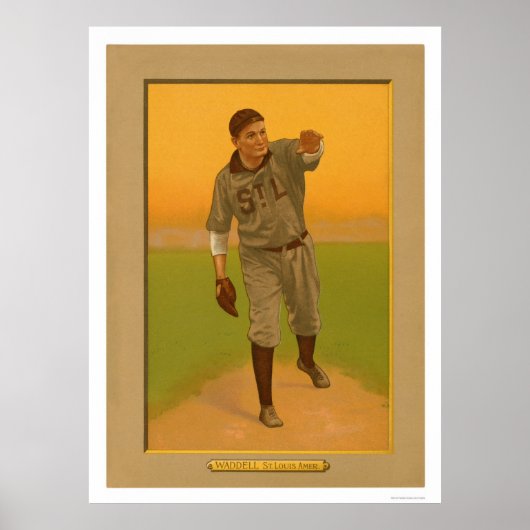 Rube Waddell Browns Baseball 1911 Poster (Voorkant)