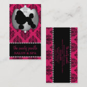 Rubelite roze, met juwelen beschadigd, dog, spa visitekaartje (Voorkant / Achterkant)