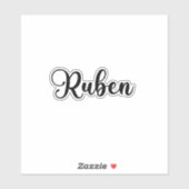 Ruben Naam - Handgeschreven kalligrafie Sticker (Vel)