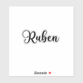 Ruben Naam - Handgeschreven kalligrafie Sticker