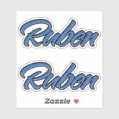 Ruben Name blue Aufkleber Sticker Stickerset (Vel)