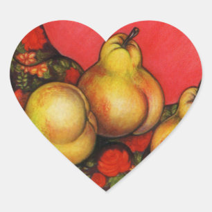 Rubeneske peren hart sticker