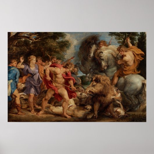 Rubens - Calydonian Boar Hunt Poster (Voorkant)