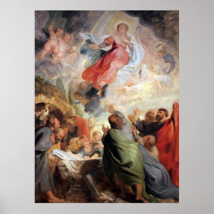 Rubens - De aanname van de Maagd Poster