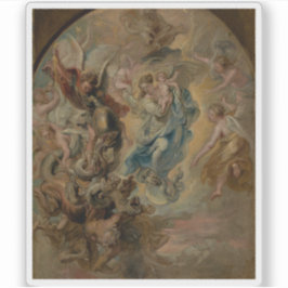 Rubens - De Maagd als de vrouw van de Apocalyps Sticker