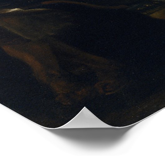 Rubens - diner bij Emmaus 1638 Poster (Hoek)