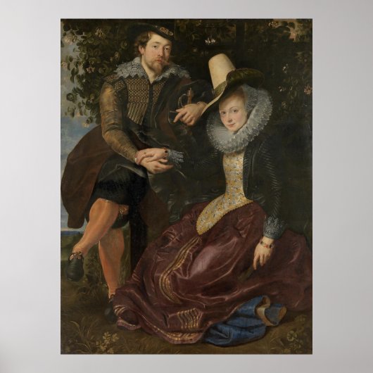 Rubens en Isabella Brant in de Honeysuckle Bower Poster (Voorkant)