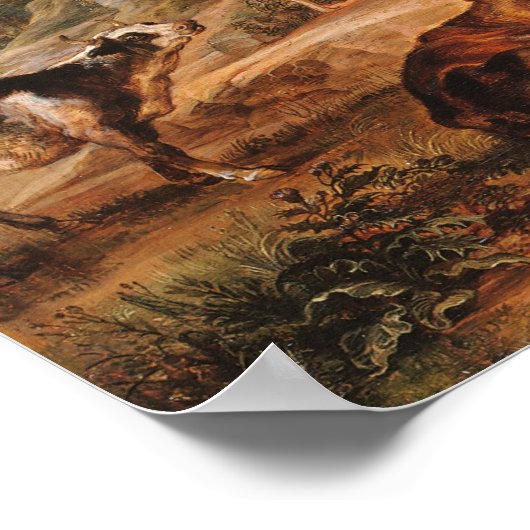 Rubens - melkzuilen met vee in het landschap, gewe poster (Hoek)