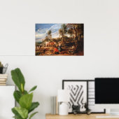 Rubens - melkzuilen met vee in het landschap, gewe poster (Thuiskantoor)