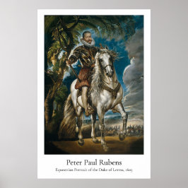 Rubens – Portret van de hertog van Lerma te paard Poster