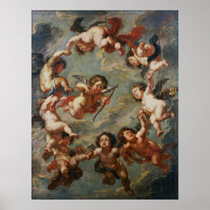 Rubens - Putti- Plafonddecoratie Poster
