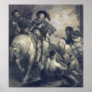 Rubens - Sint Martin verdeelt zijn kleren Poster