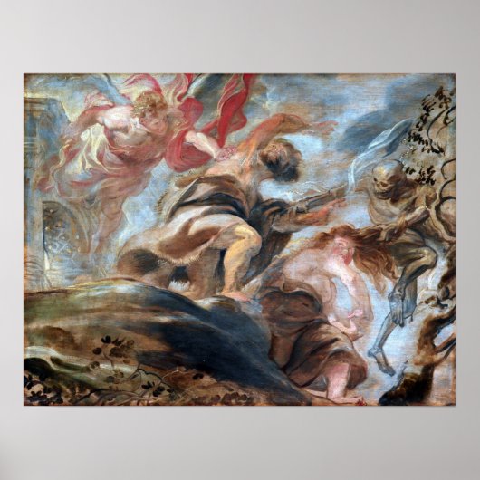 Rubens - Verdrijving uit het aardse paradijs Poster (Voorkant)
