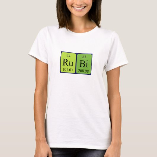 Rubi periodiek tabel shirt (Voorkant)