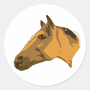Rubicon het Paard van de Verf Ronde Sticker