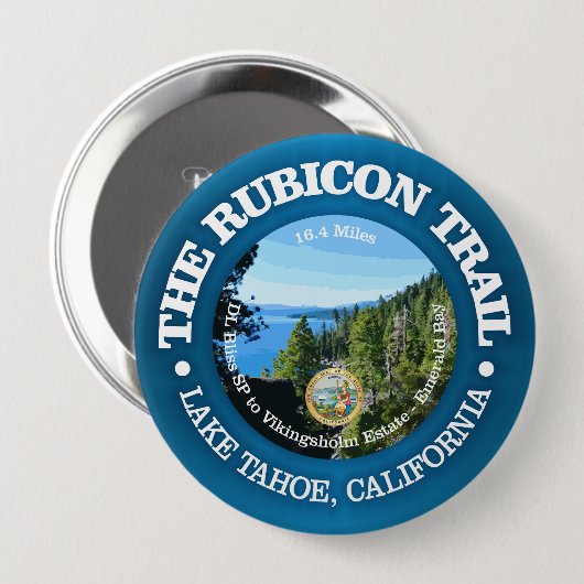 Rubicon Trail (OBP) Ronde Button 4,0 Cm (Voorkant /achterkant)