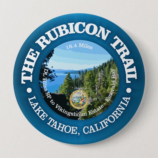 Rubicon Trail (OBP) Ronde Button 4,0 Cm (Voorkant)