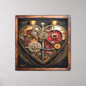 Rubies And Gears Heart Steampunk Series Canvas Afdruk (Voorkant)
