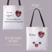 Rubies are part of my peace, Ruby lover Tote Bag