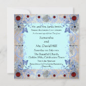 Rubies Art Deco Wedding Kaart (Achterkant)