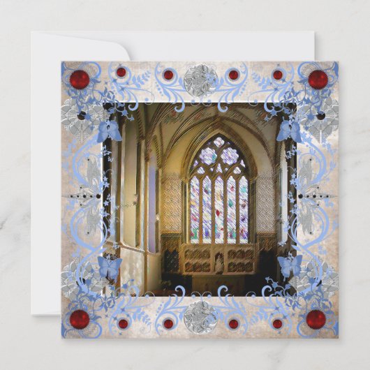 Rubies Art Deco Wedding Kaart (Voorkant)