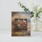 Rubies en Gears Heart Steampunk-serie Briefkaart (Staand voorkant)