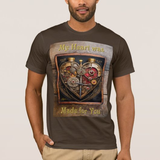 Rubies en Gears Heart Steampunk-serie T-shirt (Voorkant)