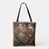 Rubies en Gears Heart Steampunk-serie Tote Bag (Achterkant)