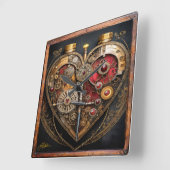 Rubies en Gears Heart Steampunk-serie Vierkante Klok (Hoek)