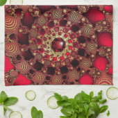 Rubies & Gold Kitchen Towel Theedoek (Gevouwen)