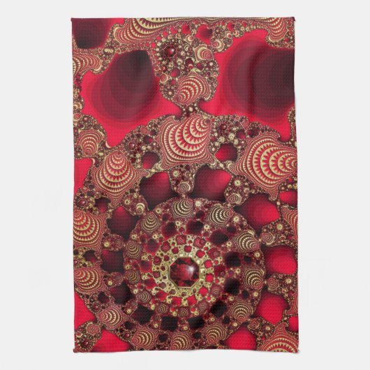 Rubies & Gold Kitchen Towel Theedoek (Verticaal)