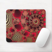 Rubies & Gold Mousepad Muismat (Met muis)
