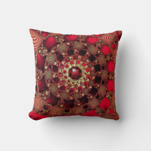 Rubies & Gold Pillow Kussen