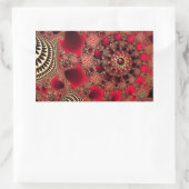 Rubies & goudstickers rechthoekige sticker (Tas)