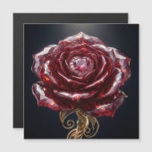 Rubies Red Magnet Card Magnetische Uitnodiging (Voorkant / Achterkant)