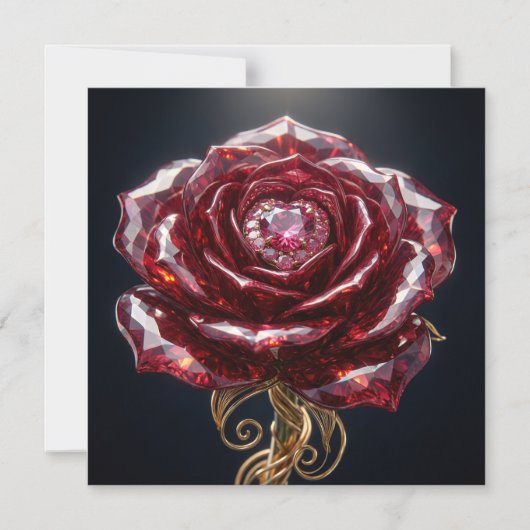 Rubies Red Magnet Card Magnetische Uitnodiging (Voorkant)