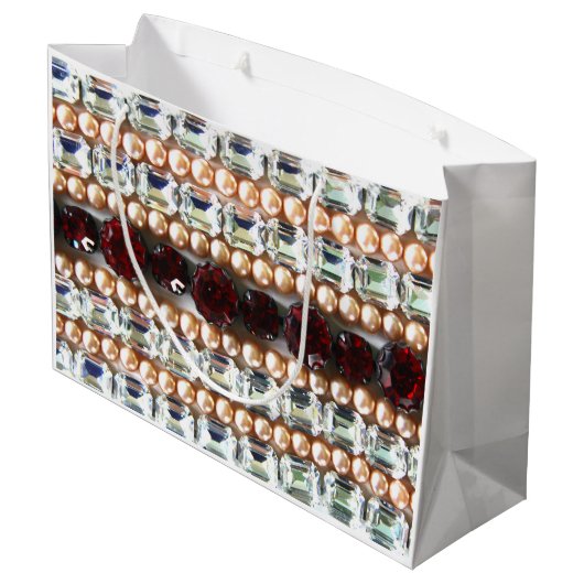 Rubies, Rhinestone, diamanten, juwelen, parels Large Cadeautasje (Achterkant Gekanteld)