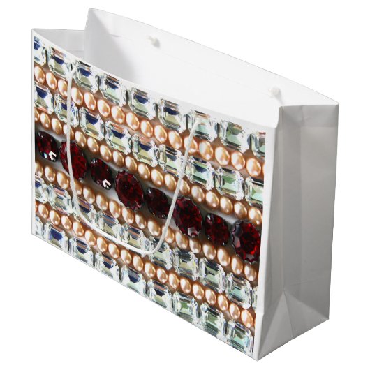 Rubies, Rhinestone, diamanten, juwelen, parels Large Cadeautasje (Voorkant Gekanteld)