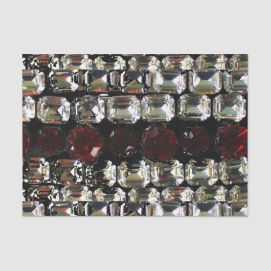 Rubies, Rhinestone, diamanten, juwelen, parels Tissuepapier (Voorkant)