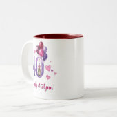 Rubijnen Huwelijksjubileum Mok (Voorkant links)