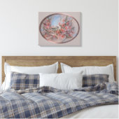 Rubijnen Koningssanger 16x20" Canvas Afdruk (Insitu (Slaapkamer))