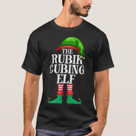 Rubik Cubing Elf Matching Family Kerstmis Pajama T-shirt