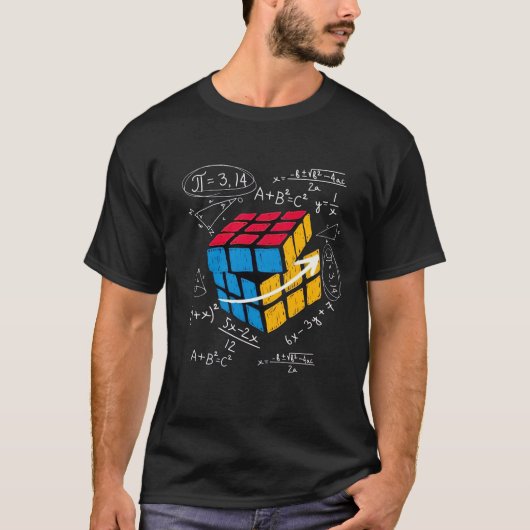 Rubik’s Cube Math Formula T-Shirt (Voorkant)